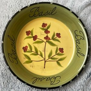 CERTIFIED INTERNATIONAL - CULINARY HERBS - BASIL - 9 3/8" SALAD PASTA BOWL